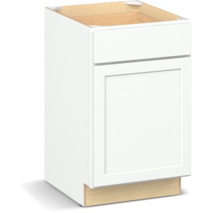 Reliabilt Parkstone II Reliabilt Parkstone II Brilliant White Base Cabinet, 21-in, 1 Door, 1 Drawer - 641559 | Lowe's Pro Supply